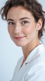 Professional close-up woman portrait