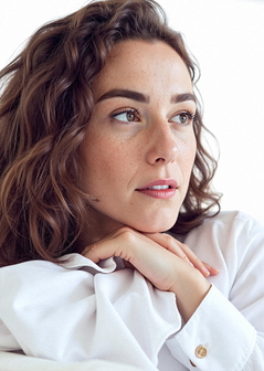 Professional close-up woman portrait